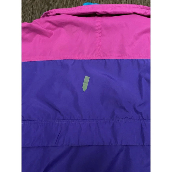 Columbia Sportswear RS Windbreaker Pink Purple Teal Retro 80s 90s Jacket Size XL - Picture 15 of 16